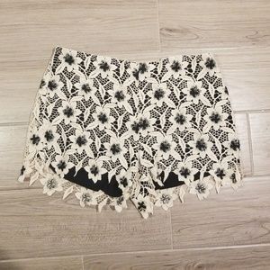 Embroidered Anna Sui shorts